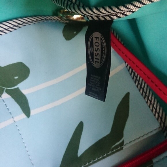 Fossil Sea Turtles Seafoam beach Vacation Tavel Bag - Picture 11 of 12